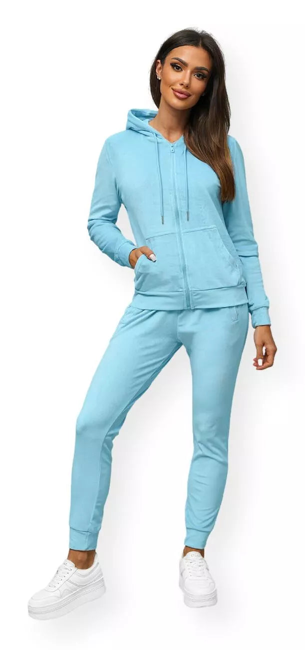 Women's blue velour set Softi