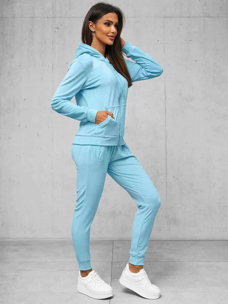Women's blue velour set Softi