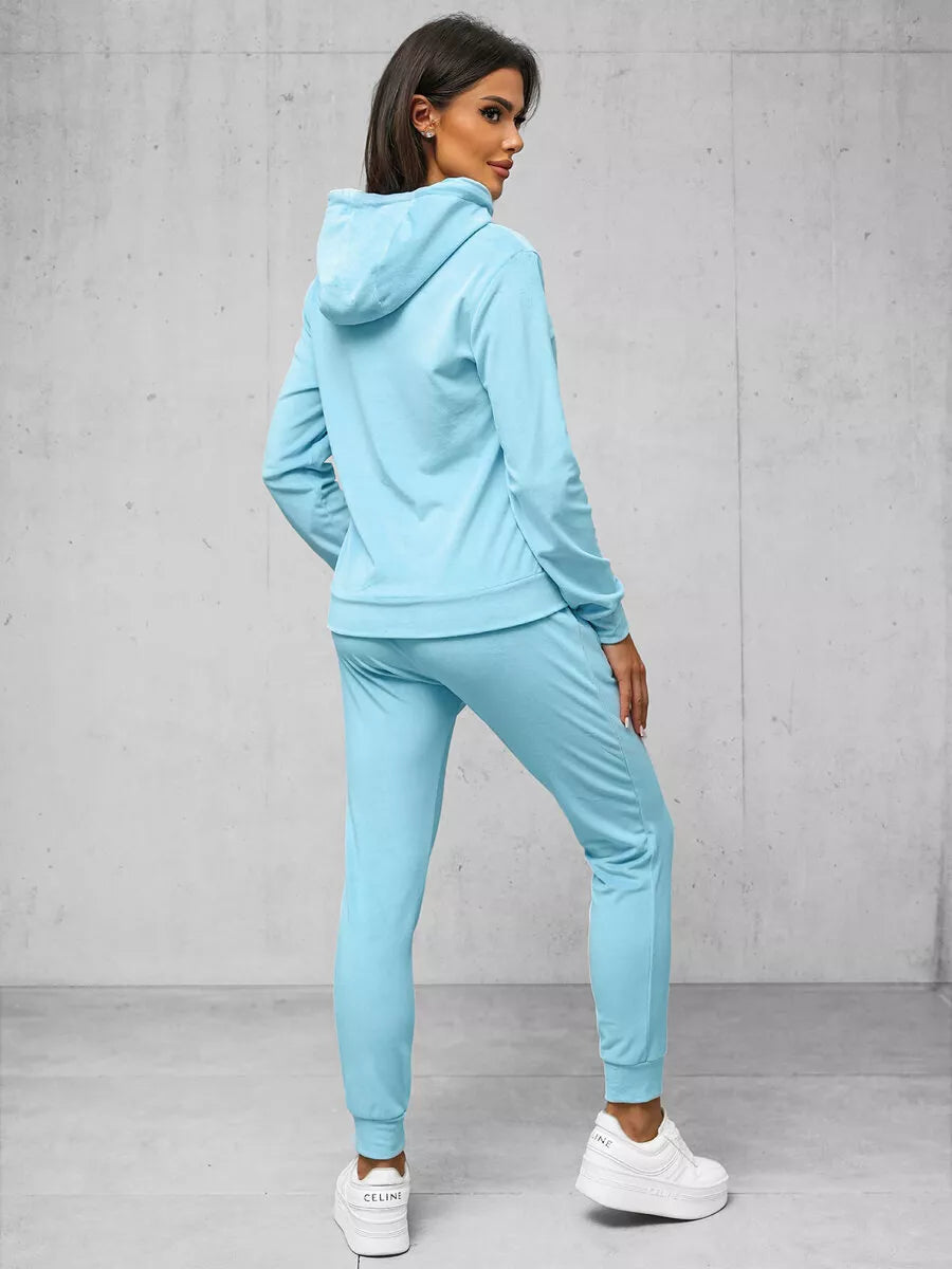 Women's blue velour set Softi