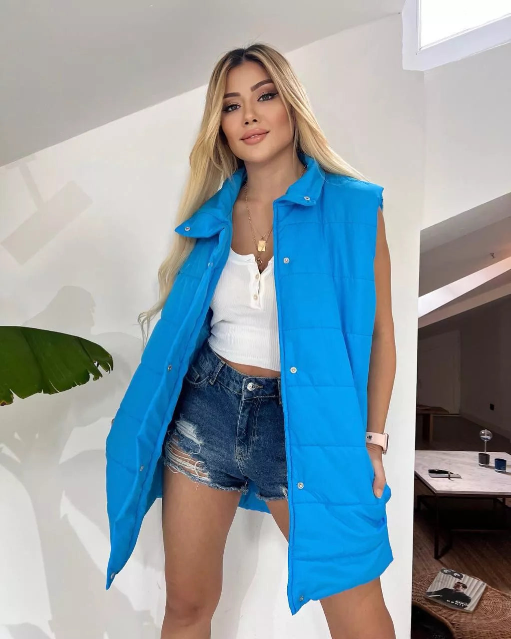 Blue women's vest Lilit