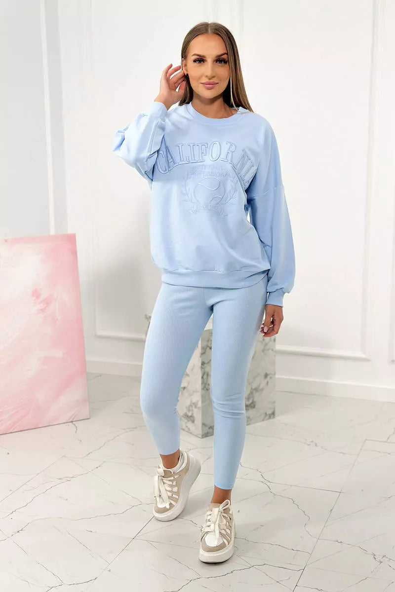 Women's blue California set.