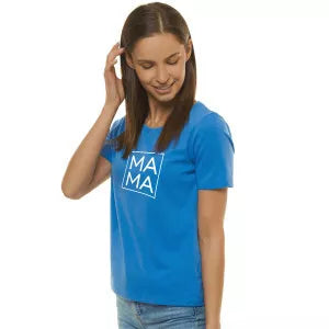 Women's blue T-shirt MAMA