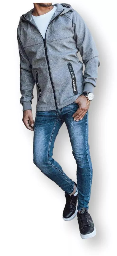 Softshell gray jacket for men Sofi