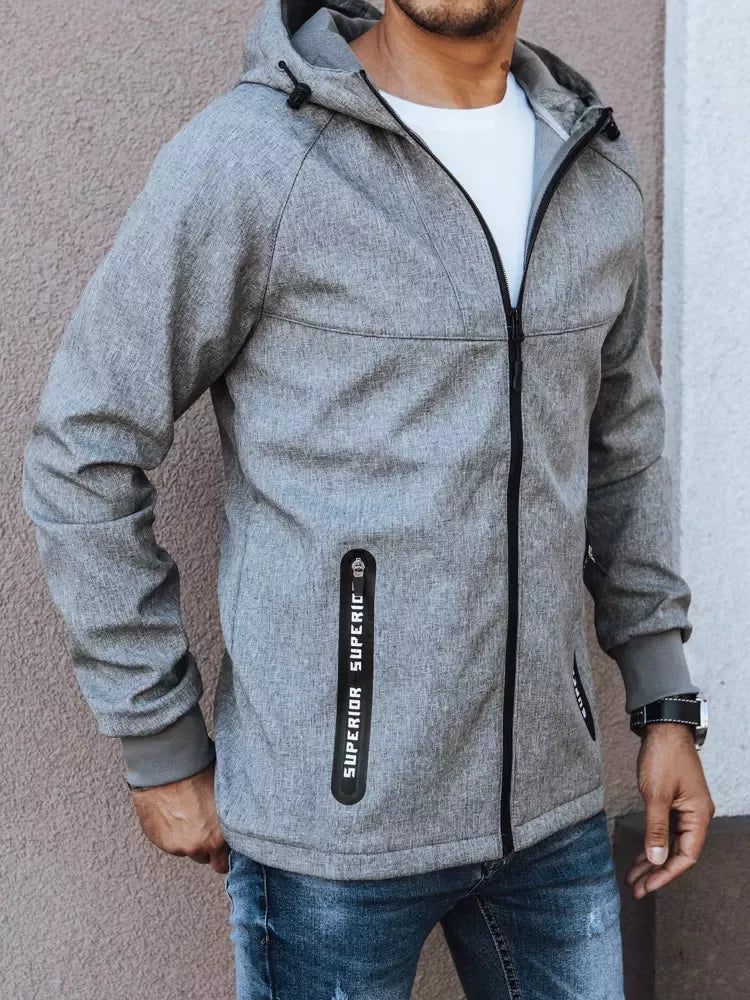 Softshell gray jacket for men Sofi
