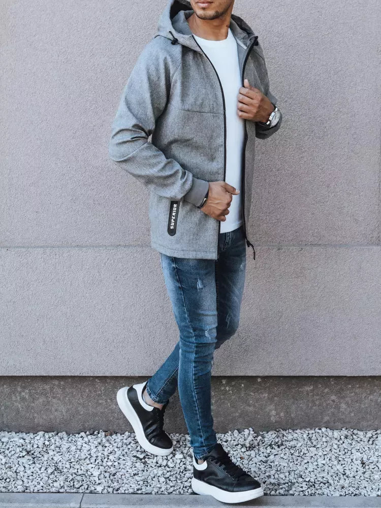 Softshell gray jacket for men Sofi