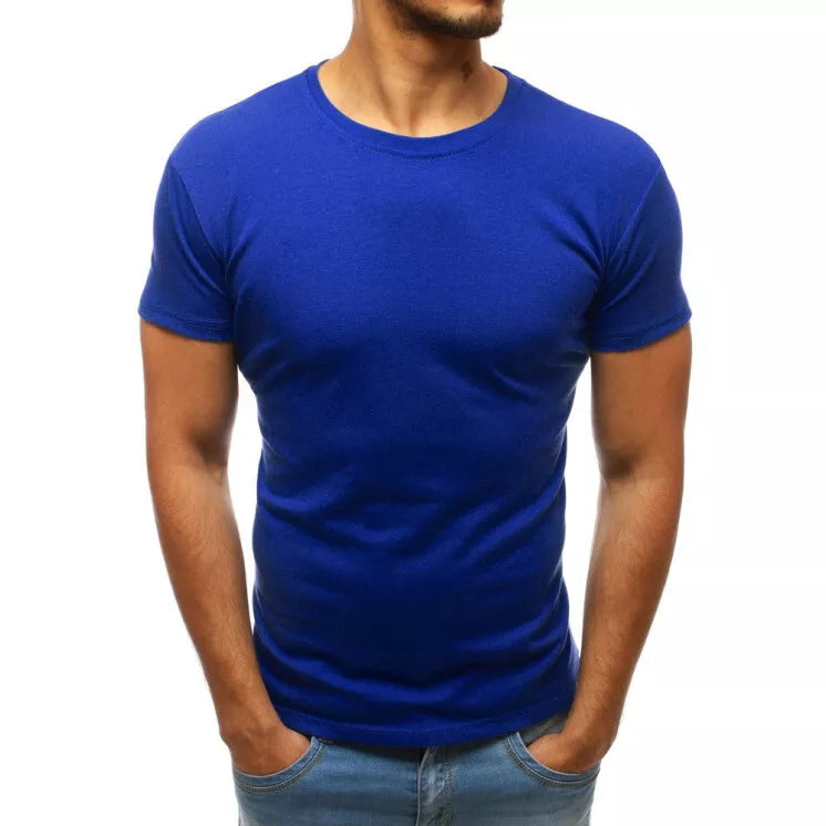 Bright blue men's T-shirt Lika