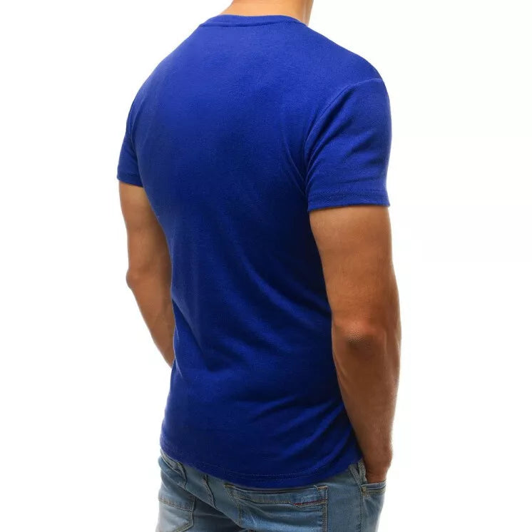 Bright blue men's T-shirt Lika