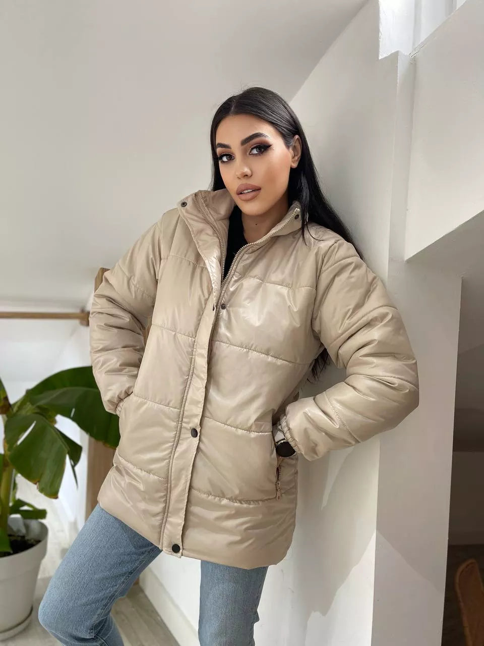 Stylish women's brown jacket Gebor