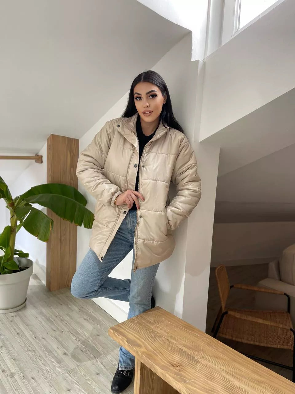 Stylish women's brown jacket Gebor