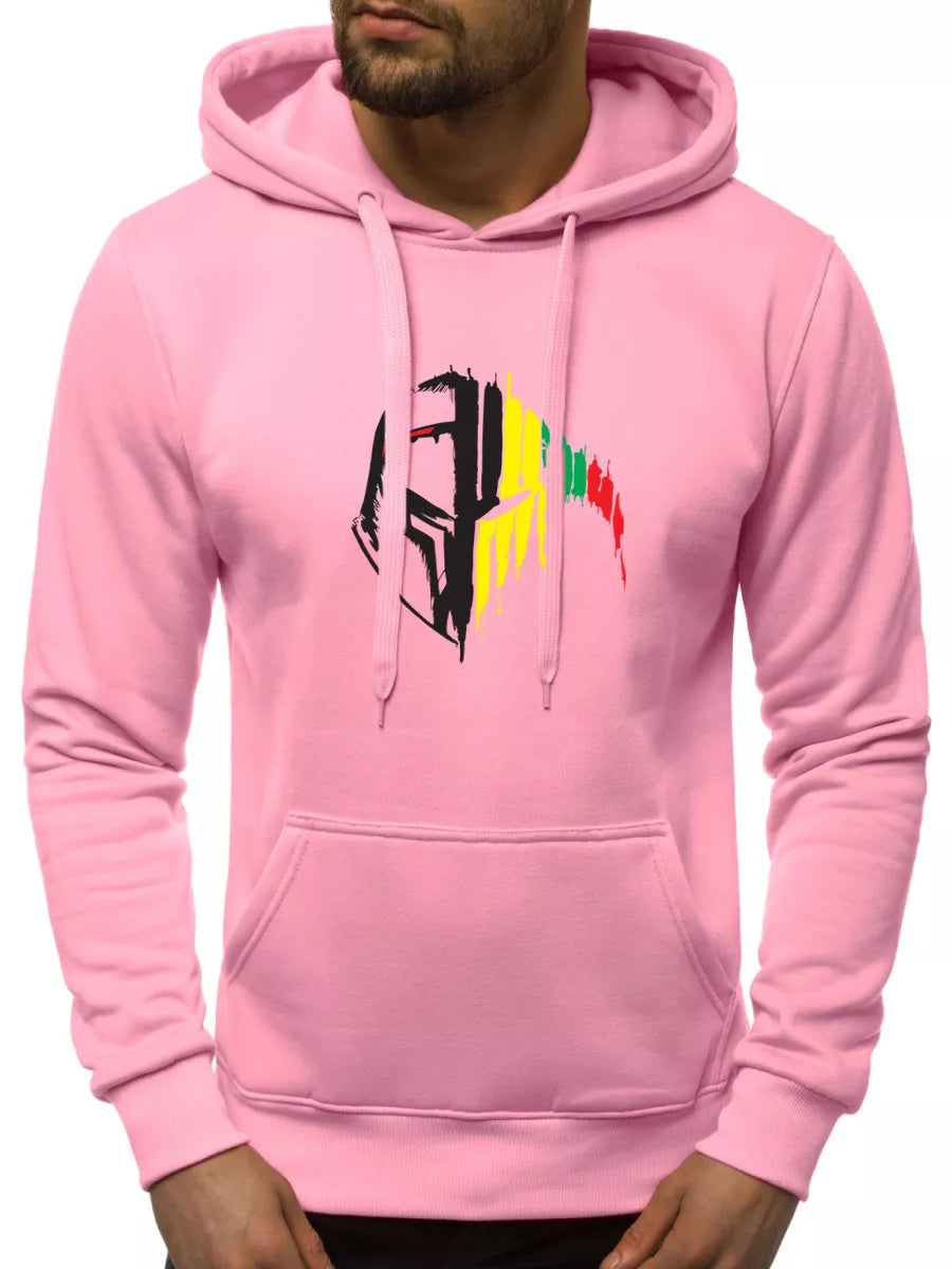 Light pink men's hoodie Knight