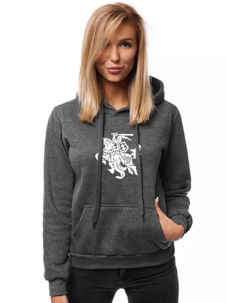 Dark gray women's hoodie Vytis