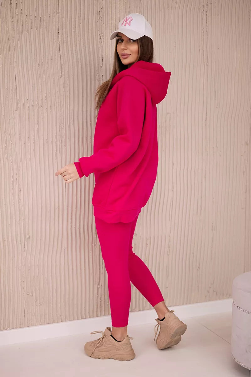 Three-piece women's bright pink suit Sitin