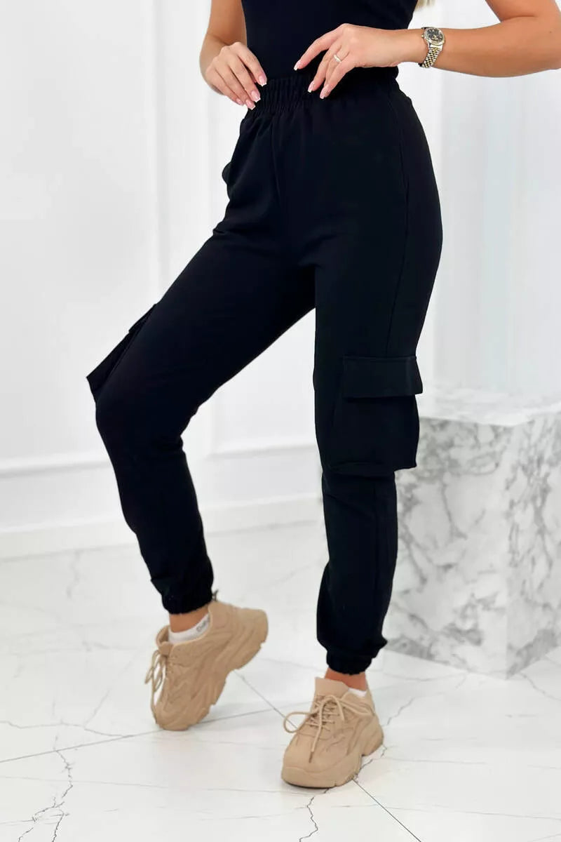 Lovet three-piece black women's suit.