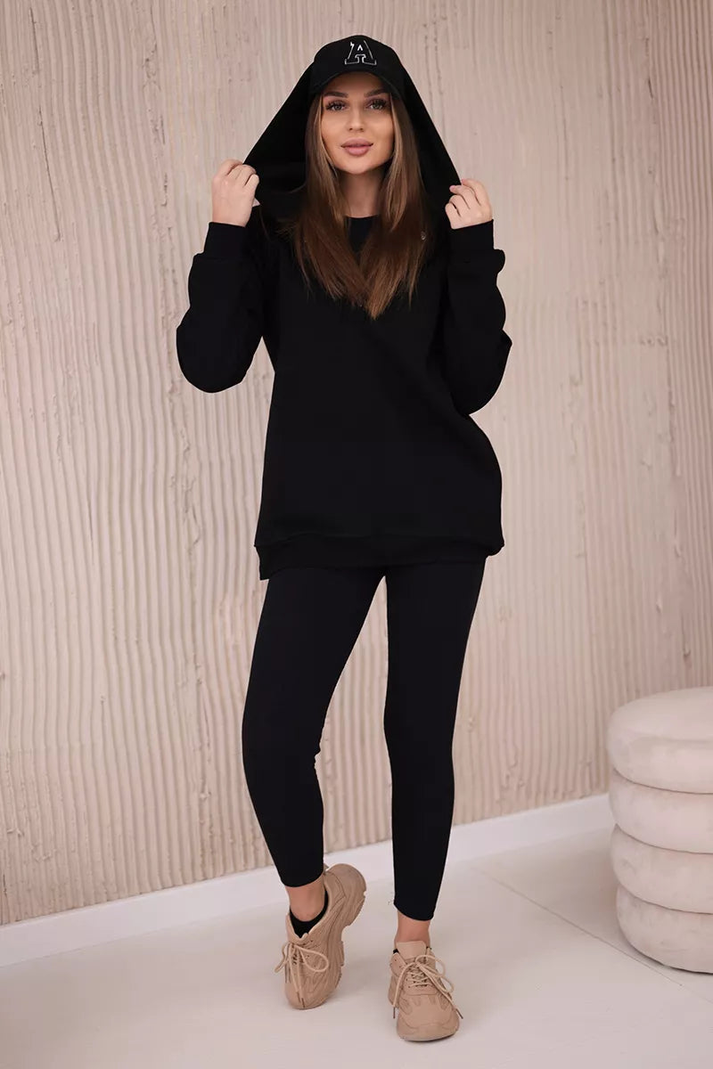 Three-piece women's black suit Sitin