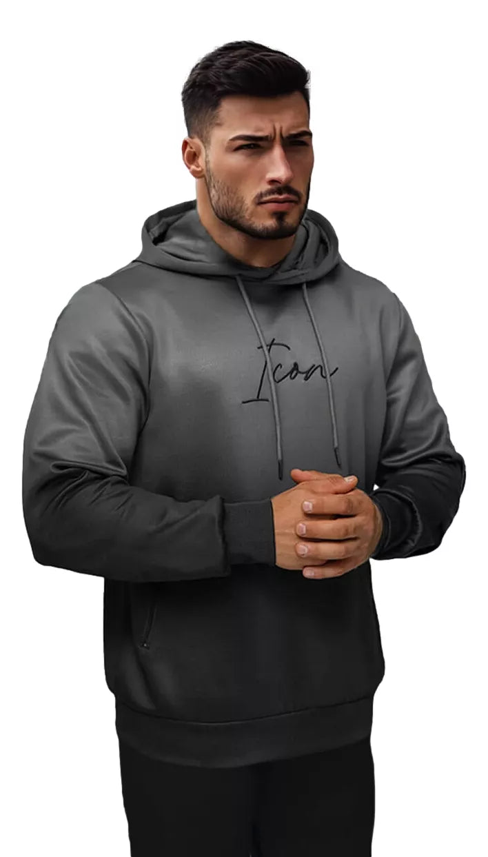 Dark gray-black men's hoodie Milen