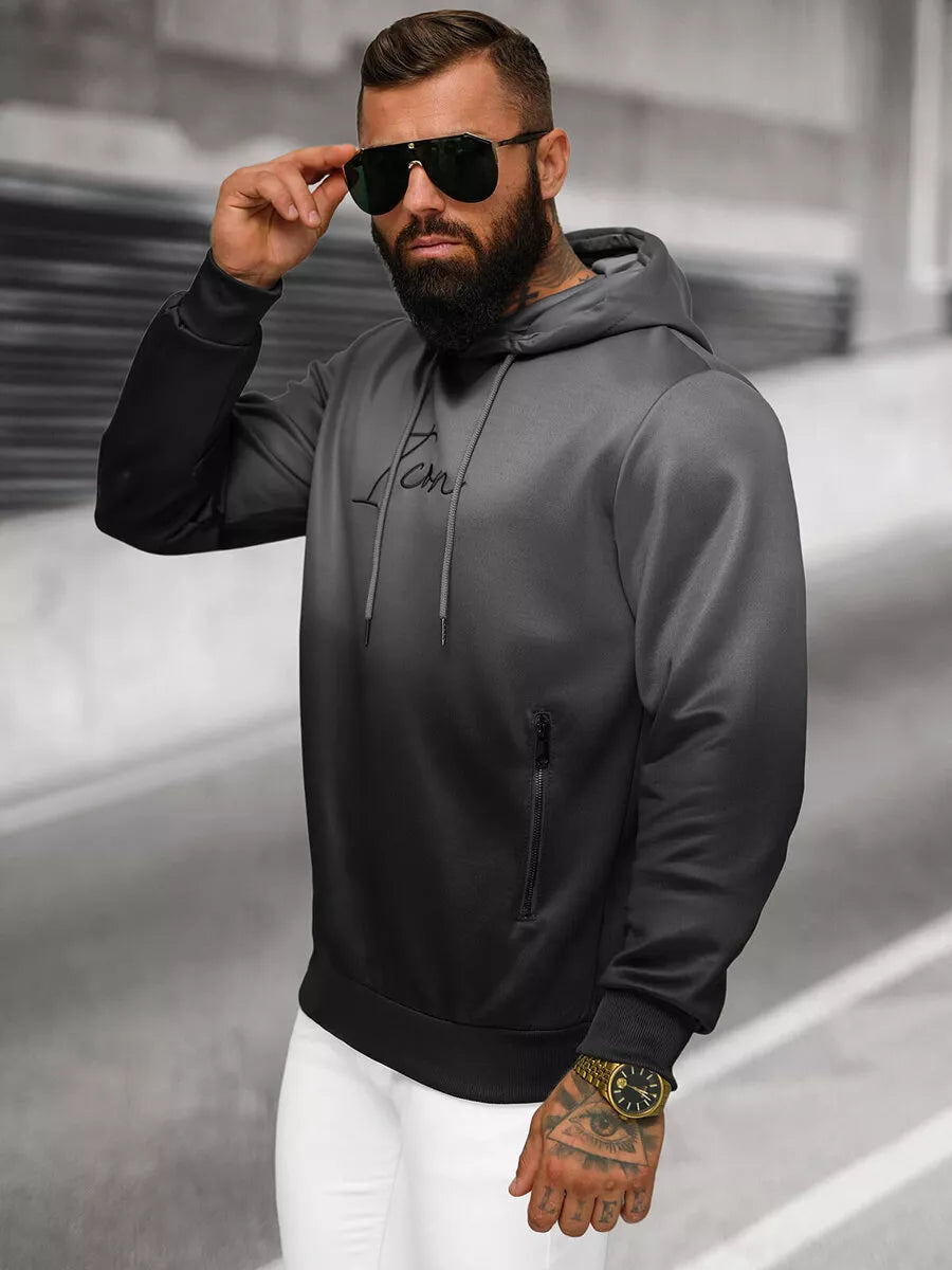 Dark gray-black men's hoodie Milen