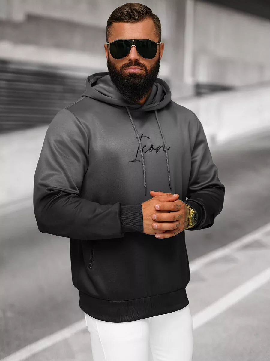 Dark gray-black men's hoodie Milen