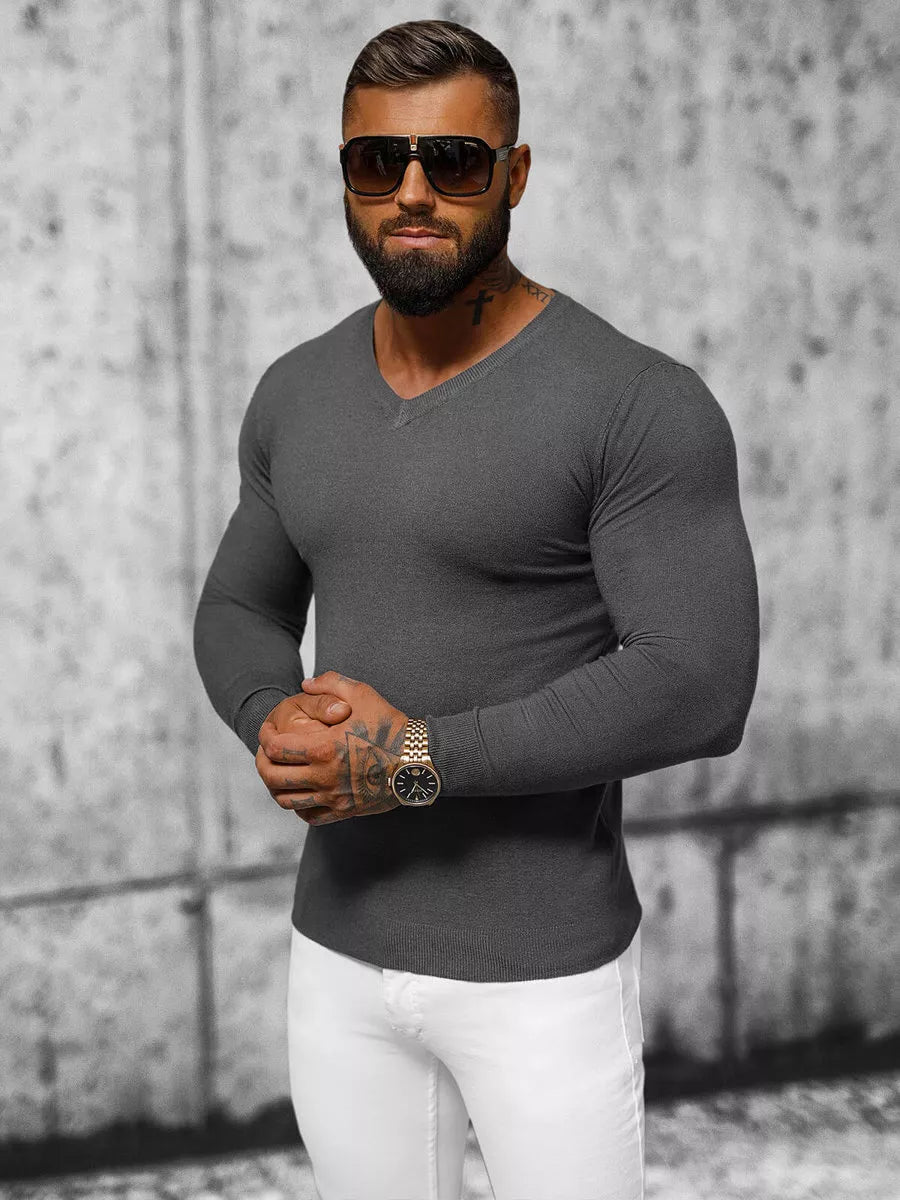 Dark gray men's sweater Gozil