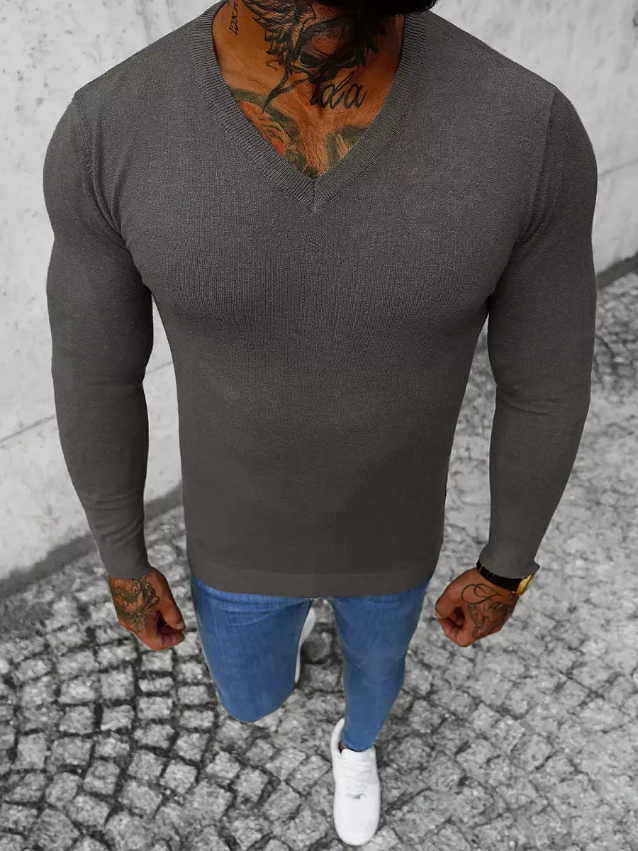 Dark gray men's sweater Gozil
