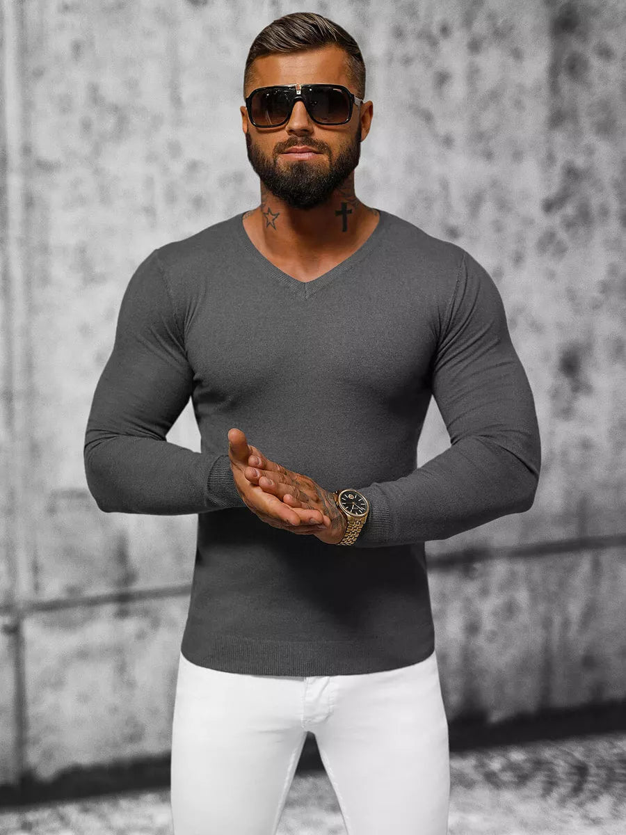 Dark gray men's sweater Gozil