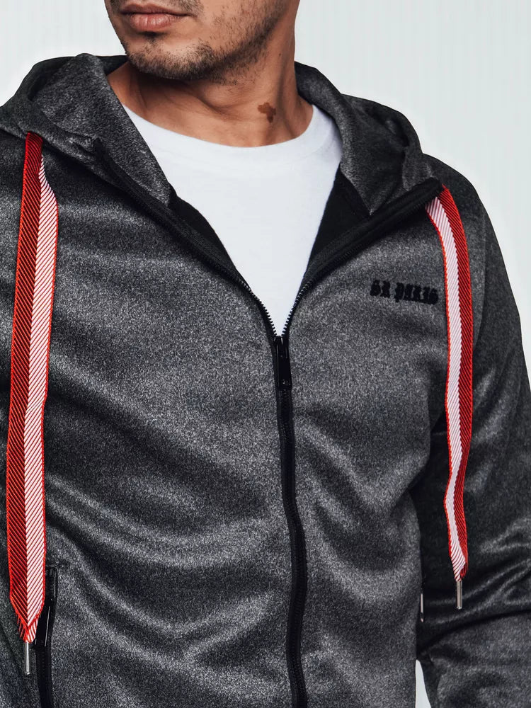 Dark gray men's sweater Ziper