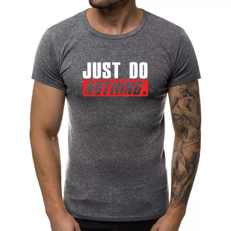 Dark gray men's T-shirt Just do nothing