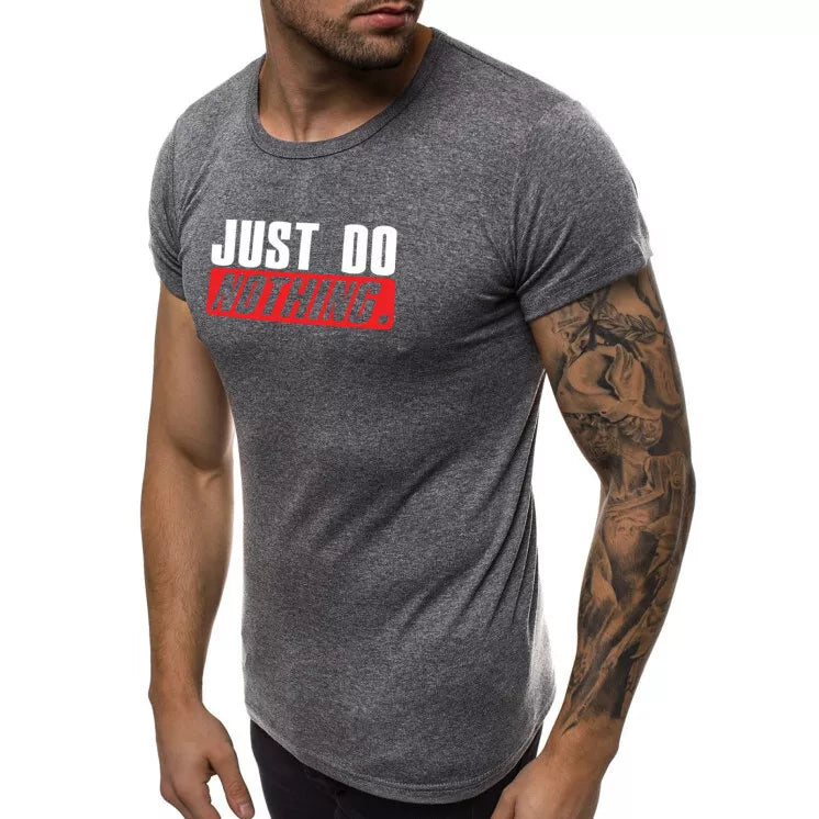 Dark gray men's T-shirt Just do nothing