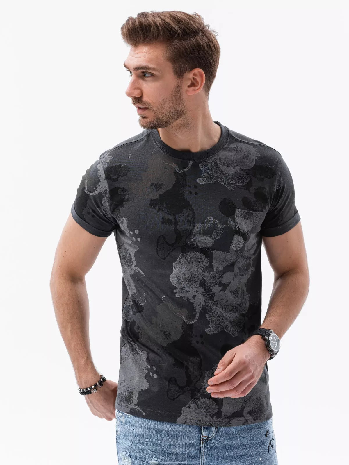 Dark gray men's shirt Komel