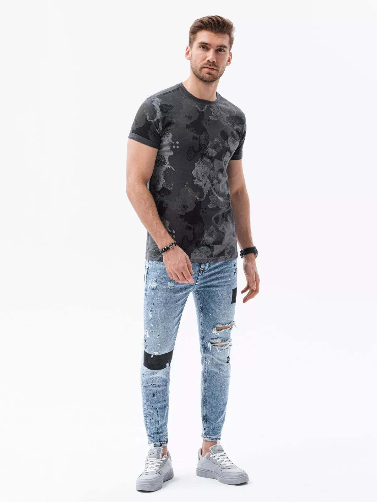 Dark gray men's shirt Komel