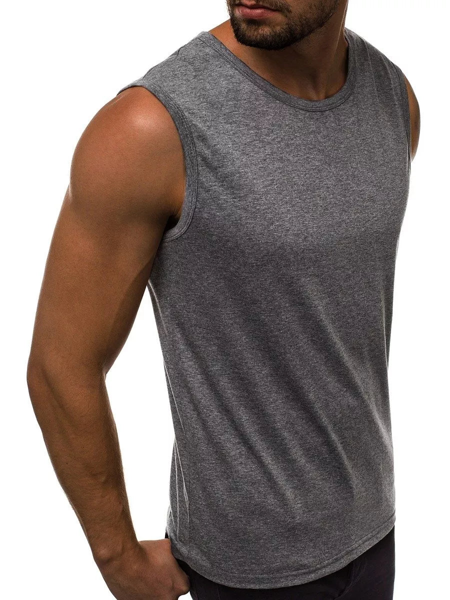 Sleeveless dark gray men's T-shirt Look
