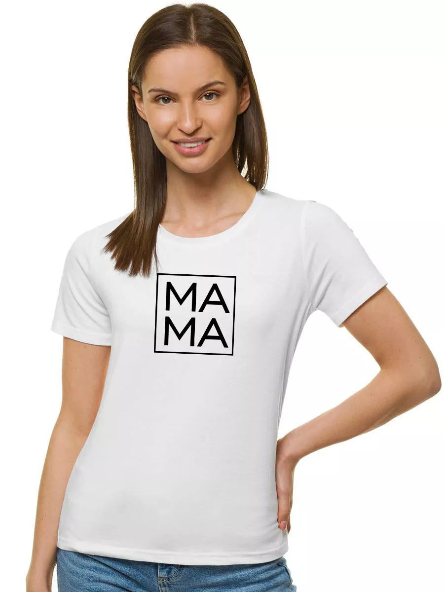 Women's white T-shirt MAMA