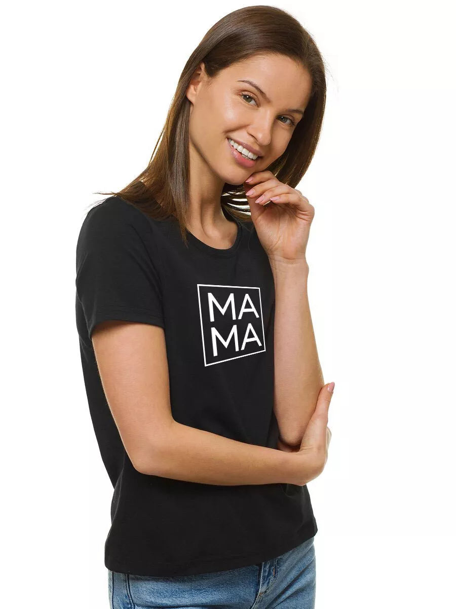 Women's black T-shirt MAMA