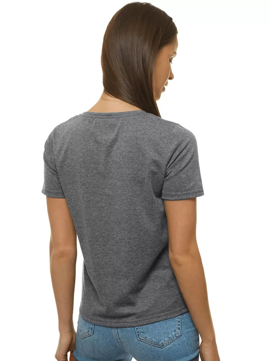 Women's dark gray T-shirt HERBAS