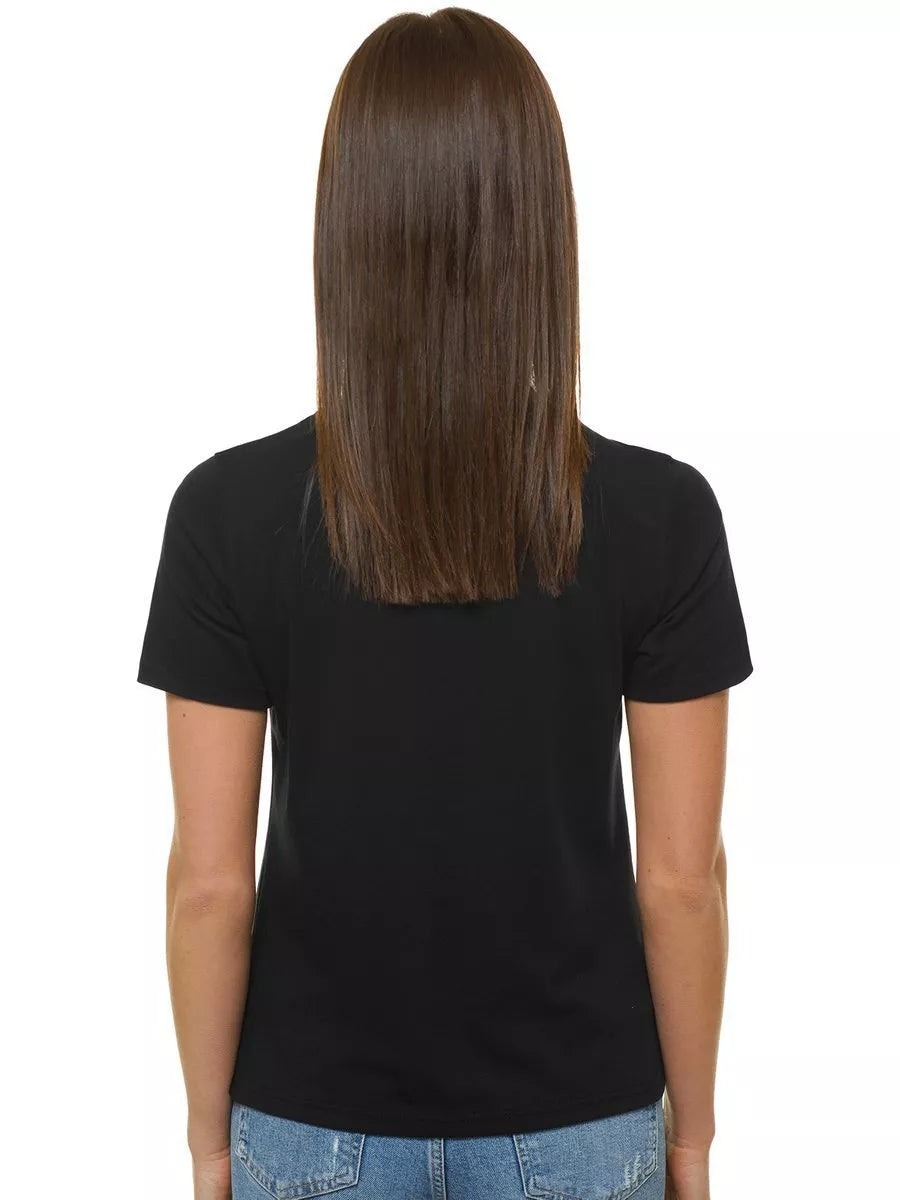 Women's black T-shirt HERBAS
