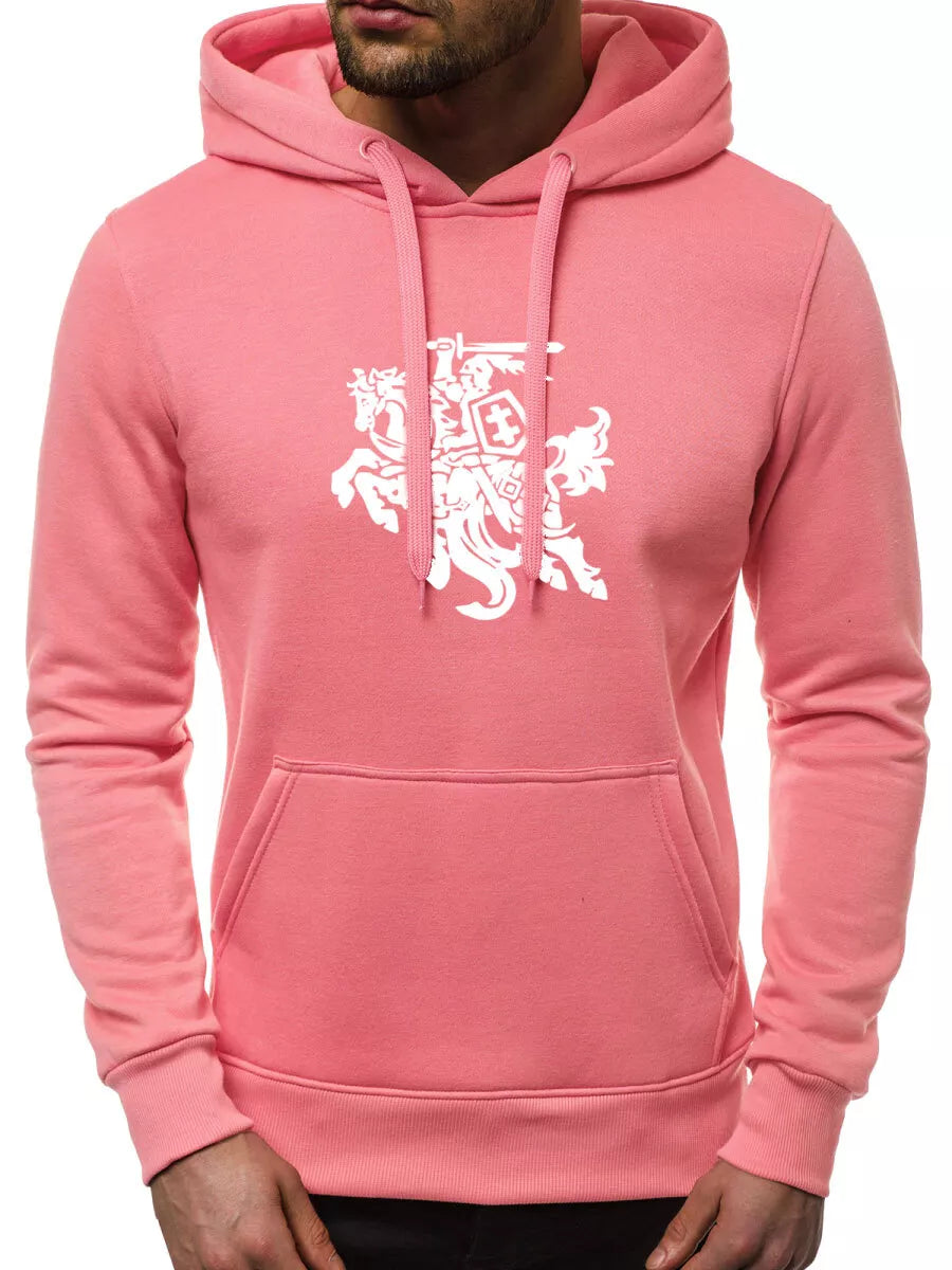 Dark pink men's hoodie Vytis