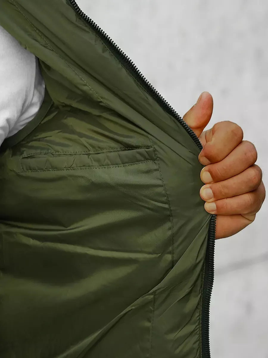 Dark green vest with hood Nanor