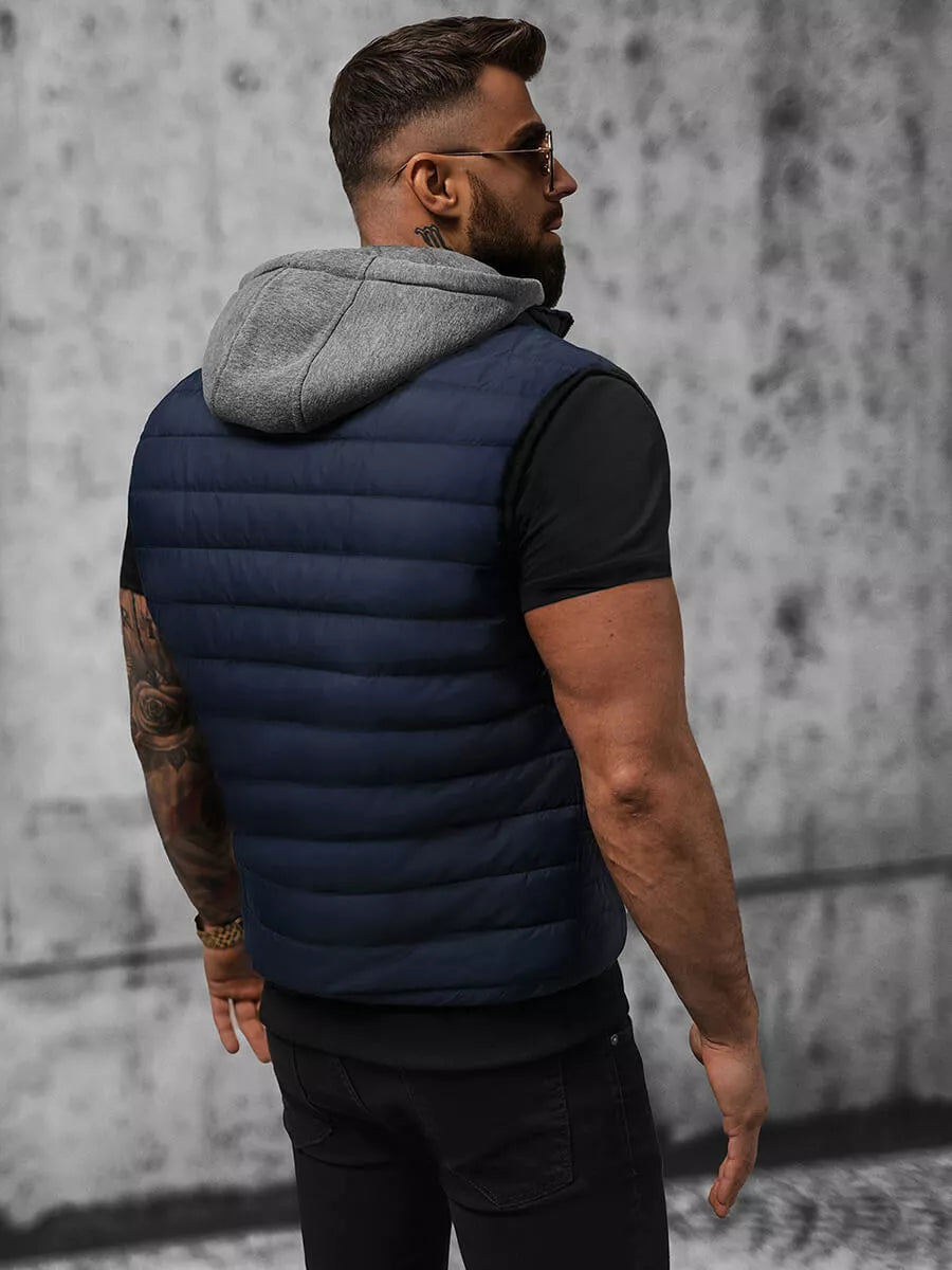 Navy blue Naron hooded vest