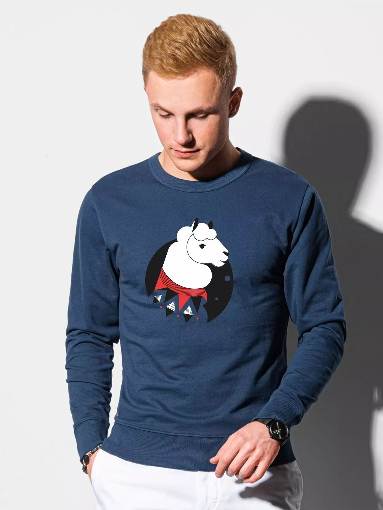 Dark blue Lama sweater 