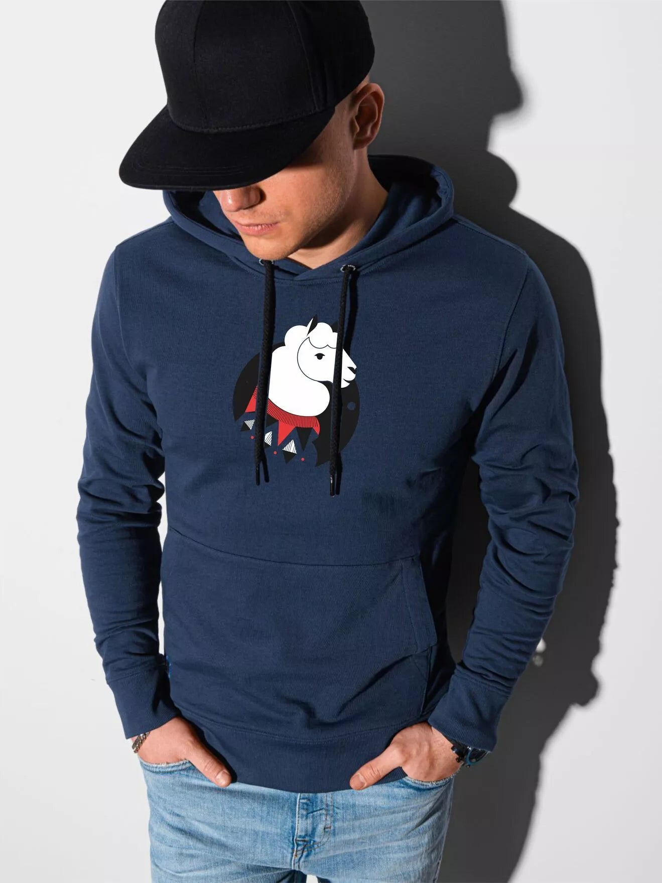 Dark blue Lama hoodie 