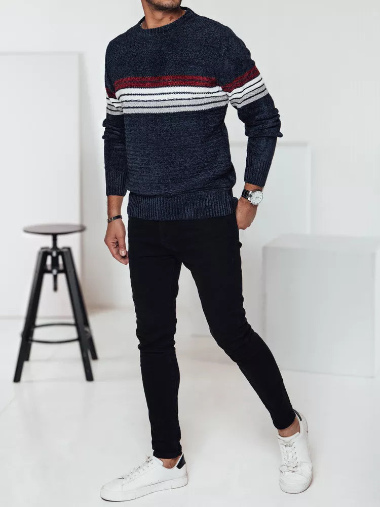 Dark blue men's sweater Fimol