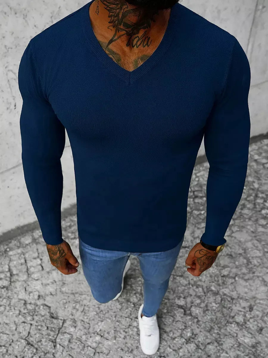 Dark blue men's sweater Gozil