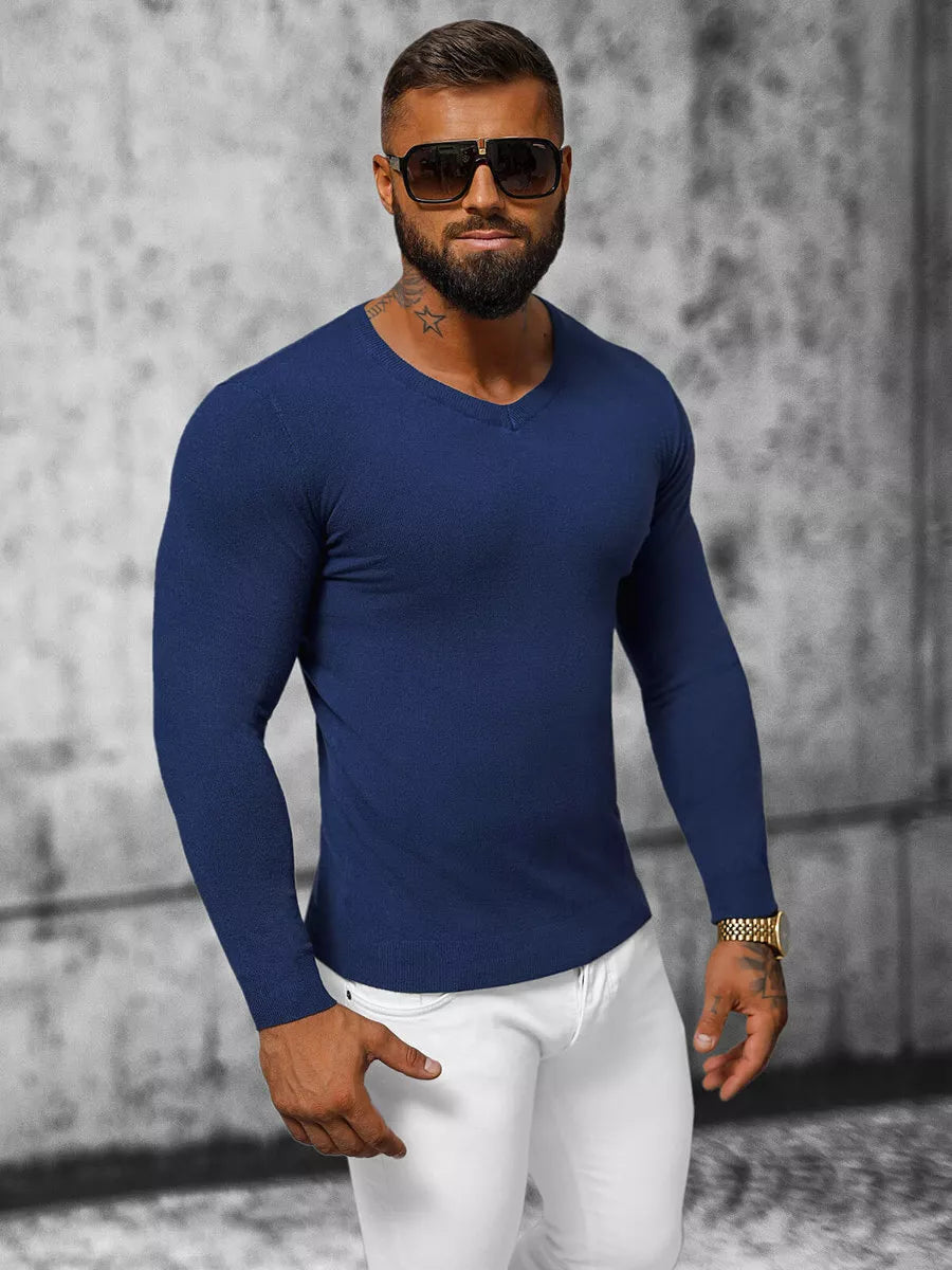 Dark blue men's sweater Gozil