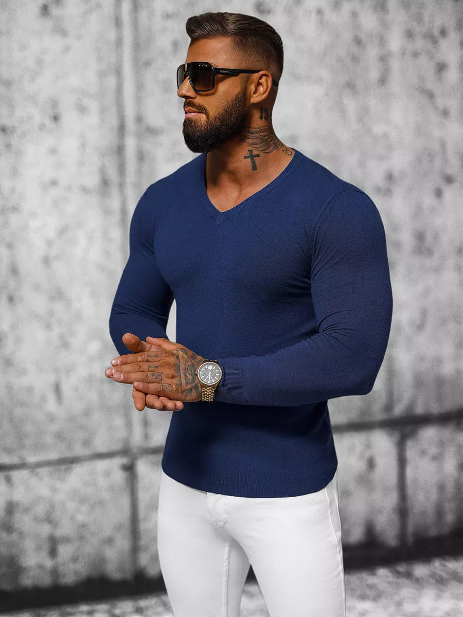 Dark blue men's sweater Gozil