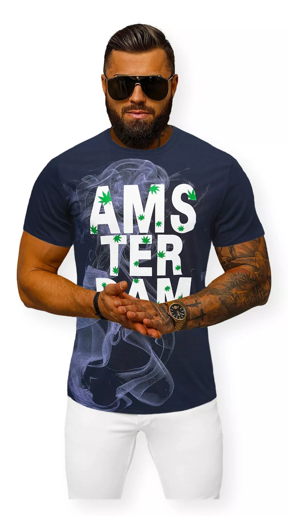 Dark blue men's shirt Amsterdam