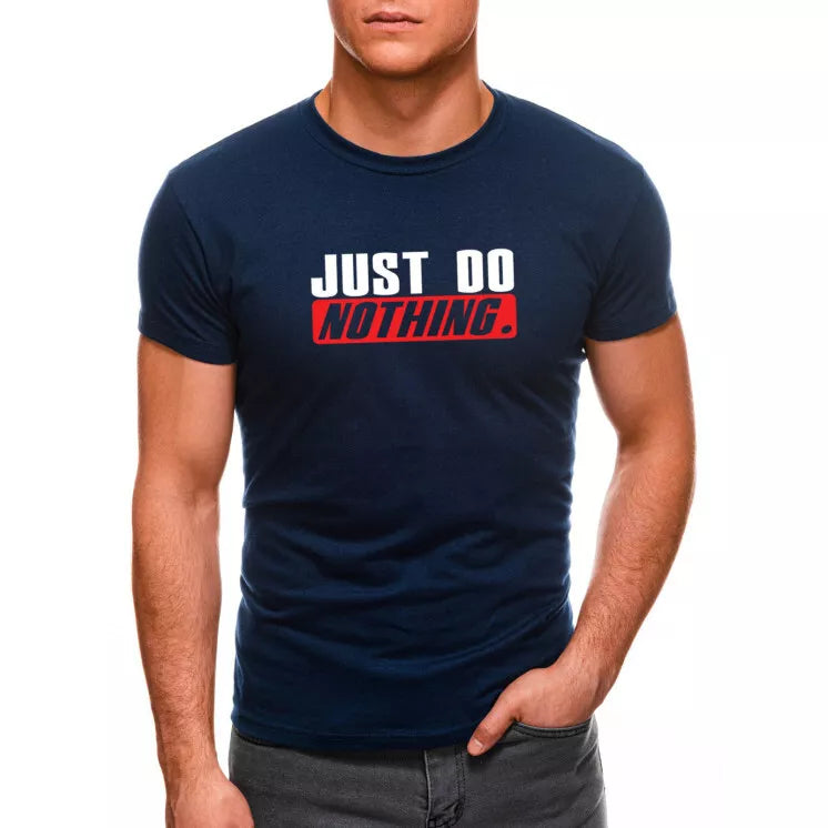 Navy blue men's T-shirt Just do nothing
