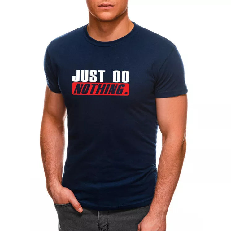Navy blue men's T-shirt Just do nothing