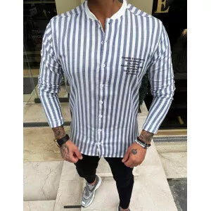 : Men's striped blue shirt Banol 