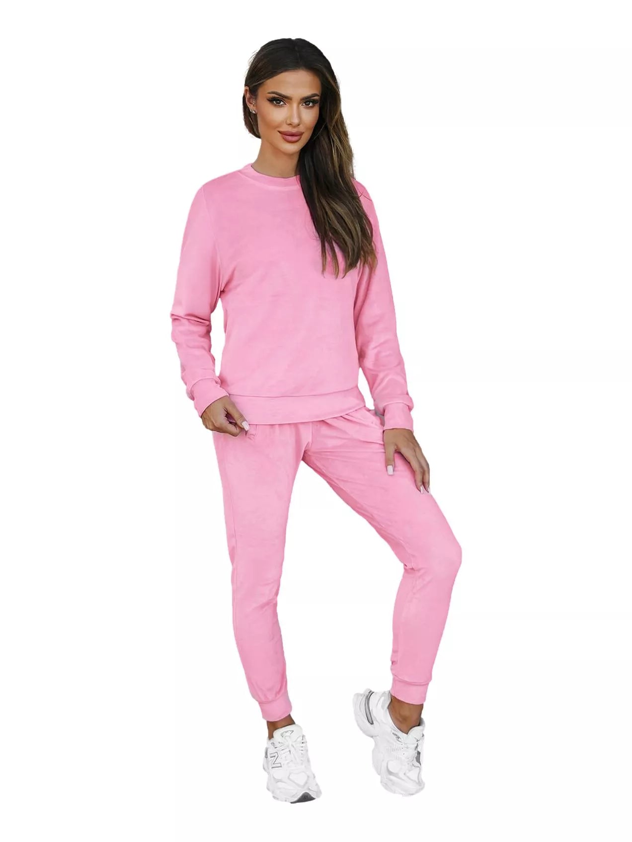 Pink velour set Monar