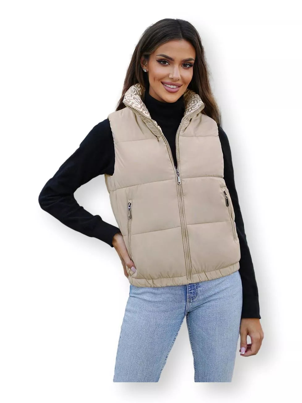 Vest in brown color Debor