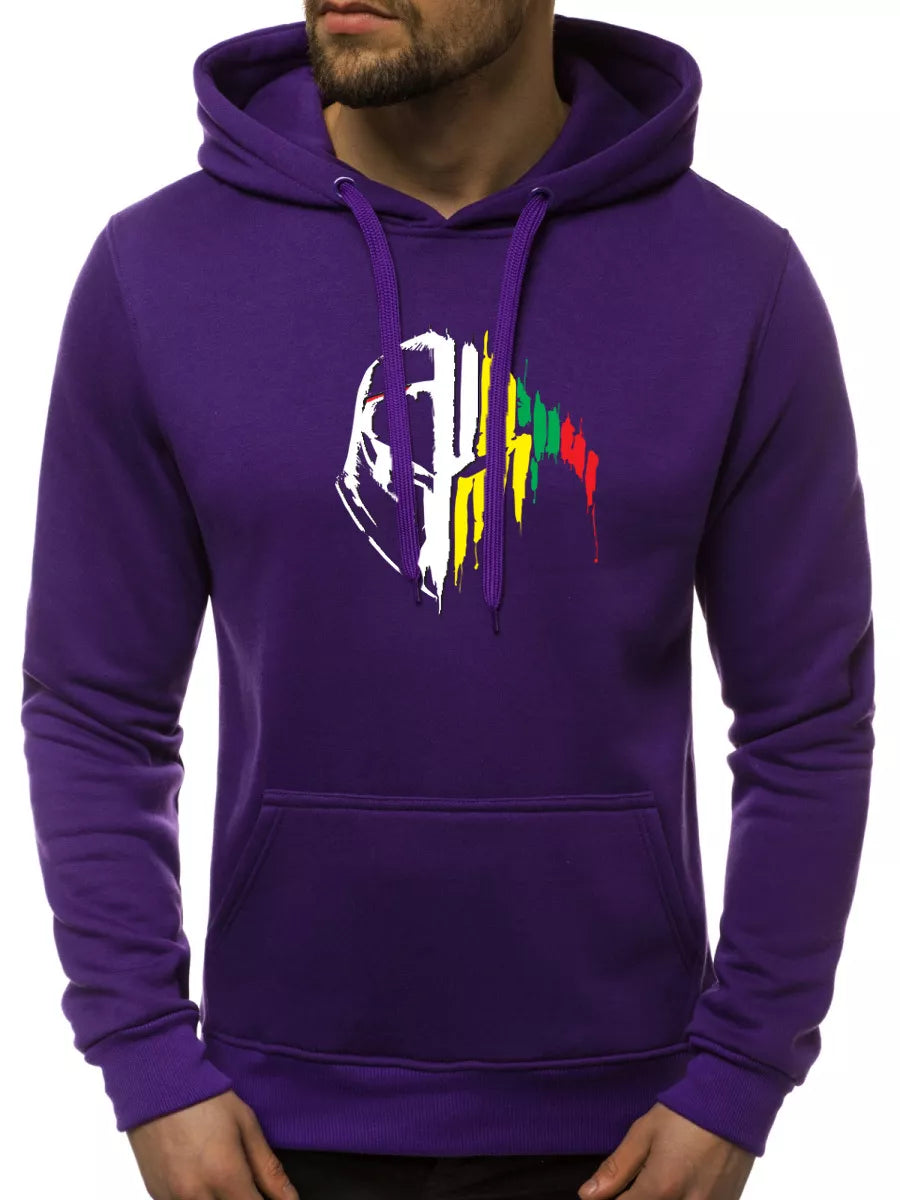 Purple men's hoodie Knight